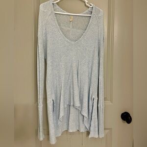 Light Blue Free People Oversized Shirt